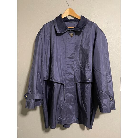 Vintage CBO Womens Jacket 4X Blue Softshell Full Zip Outdoor Weather Neutral 90s - Picture 1 of 7